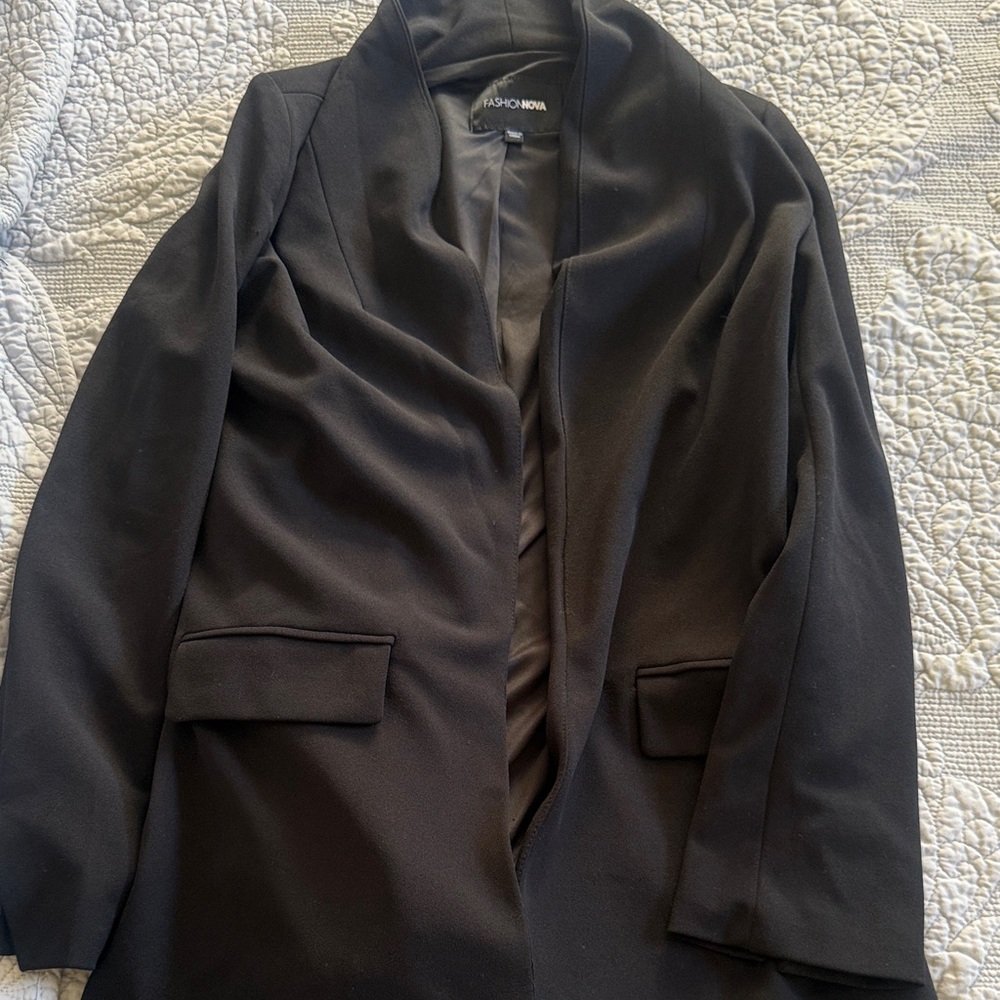 Fashion Nova Elegant Charcoal Jacket